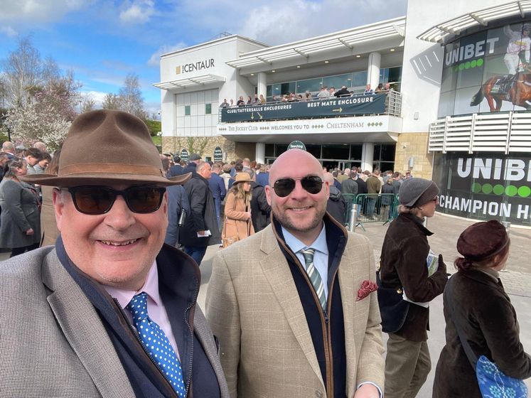 Myles and Damien at Cheltenham