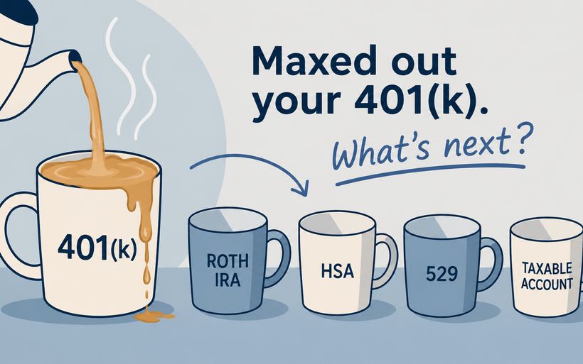 401(k) and other accounts shown as mugs