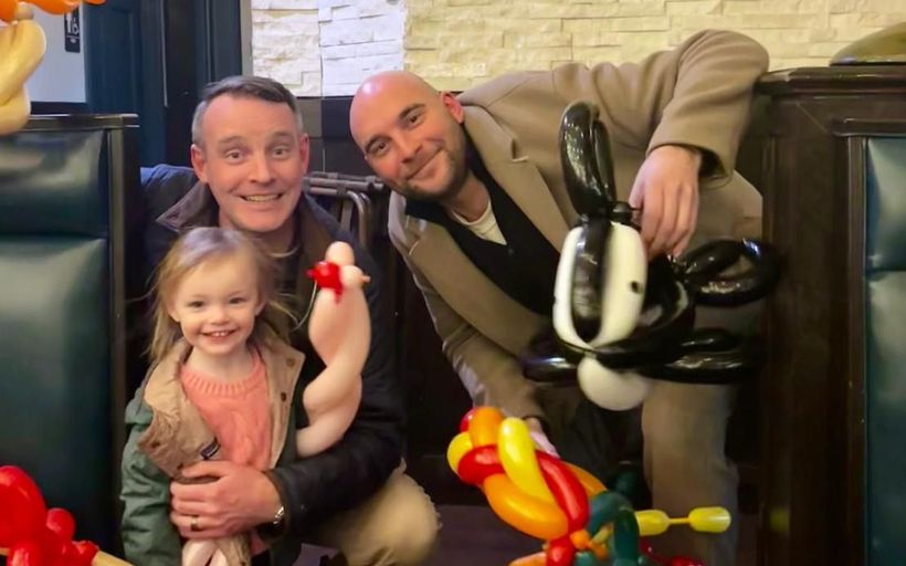 Damien and Myles with Damien's daughter